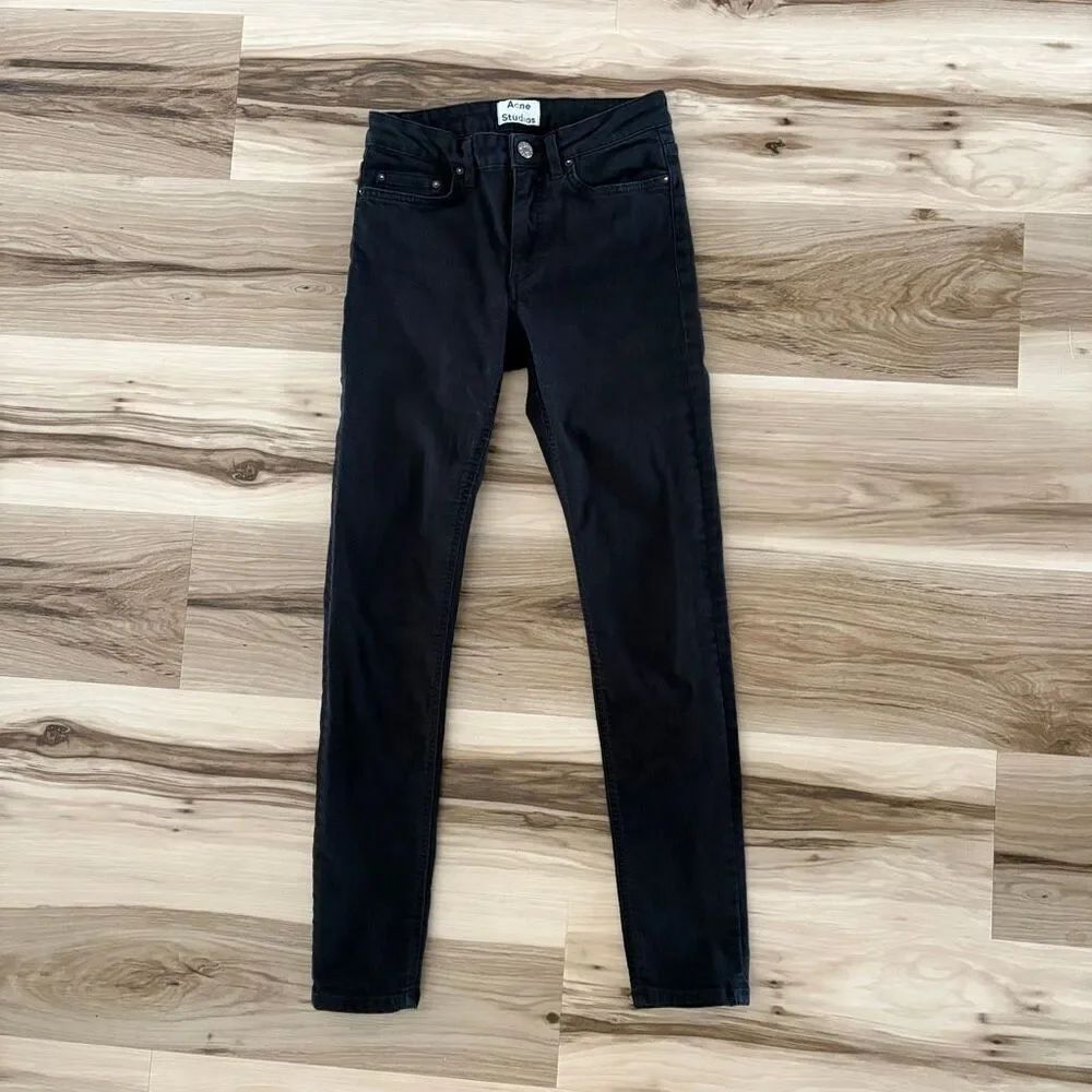 Acne Studios 26x32 Skin 5 Black Jeans Skinny Stretch